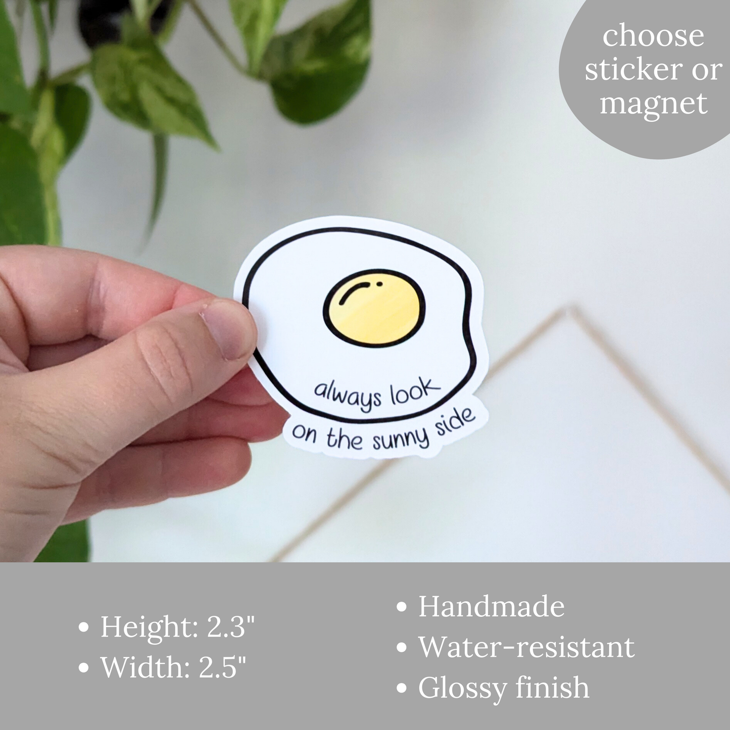 Always Look on the Sunny Side Sticker or Magnet