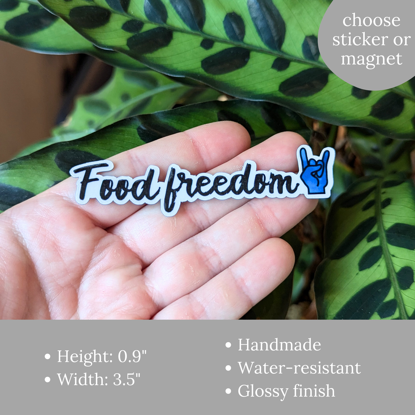 Food Freedom Rocks Sticker or Magnet