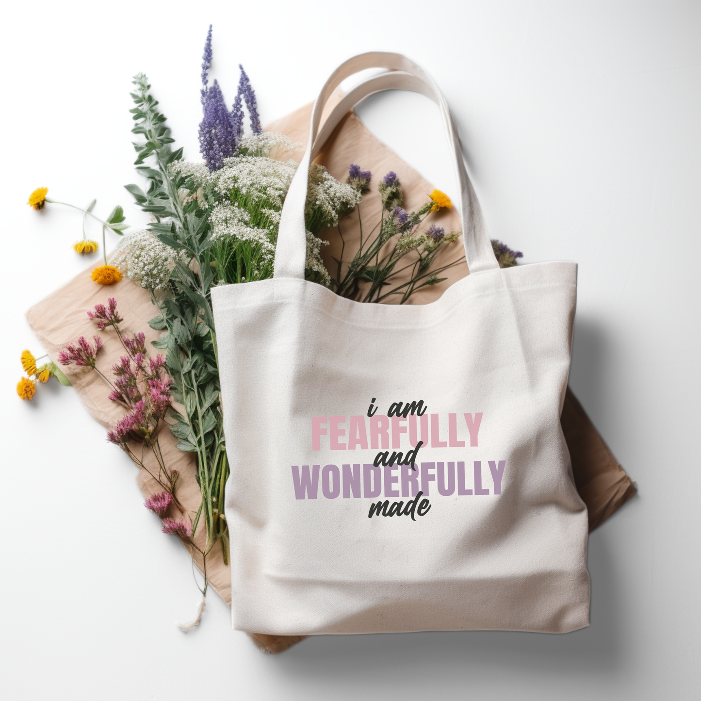 I Am Fearfully and Wonderfully Made Tote Bag