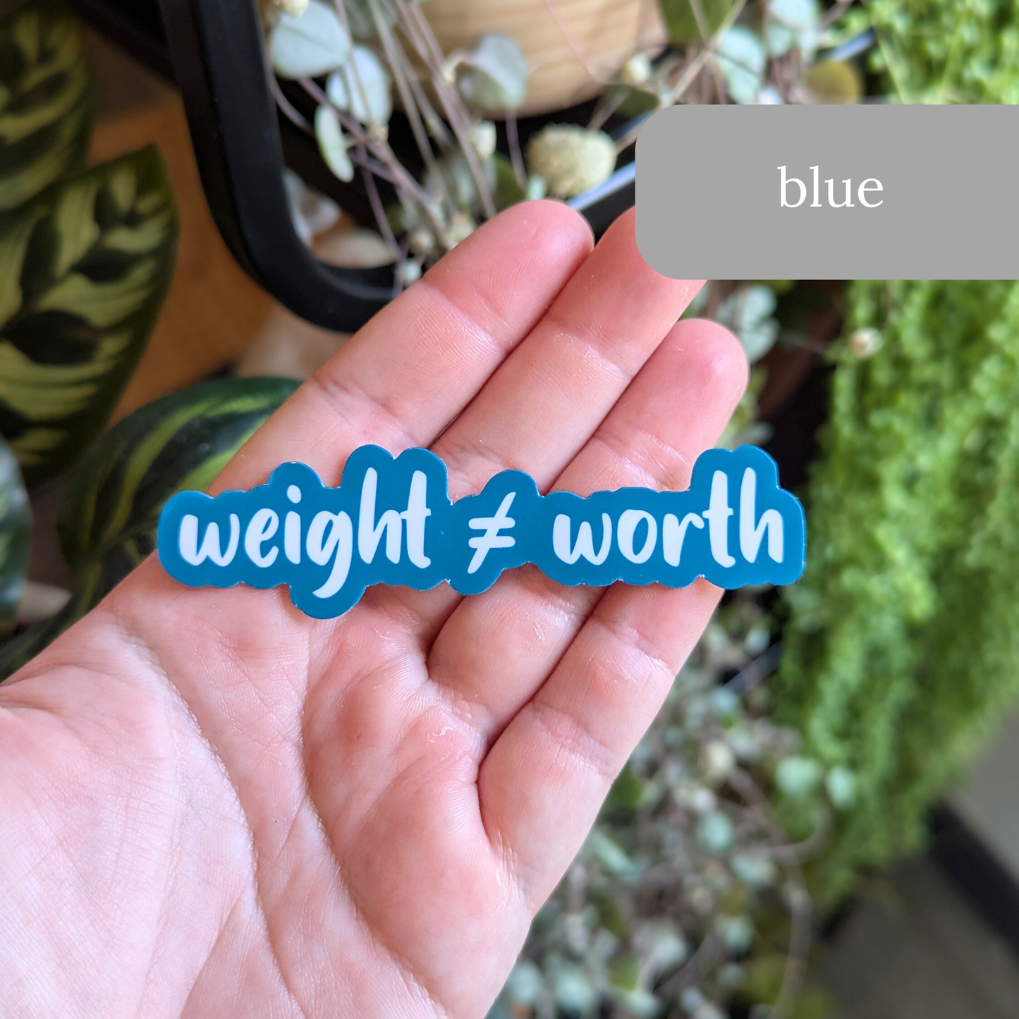 Weight Does Not Equal Worth Sticker or Magnet