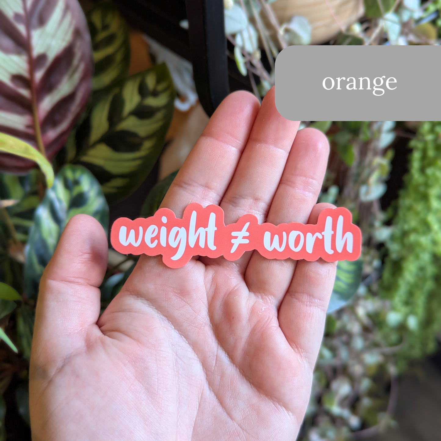 Weight Does Not Equal Worth Sticker or Magnet