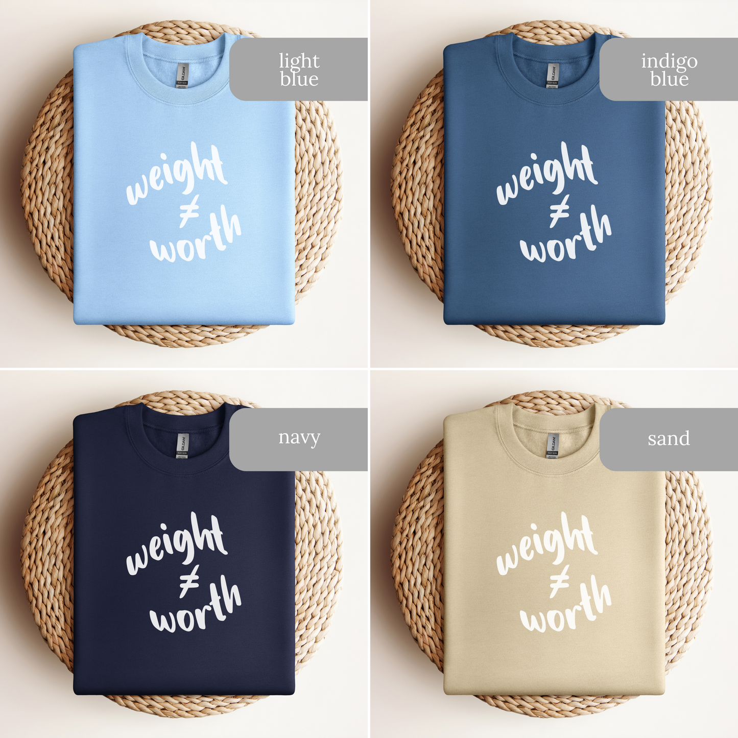 Weight Does Not Equal Worth Sweatshirt