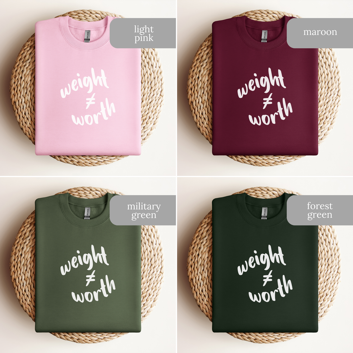 Weight Does Not Equal Worth Sweatshirt