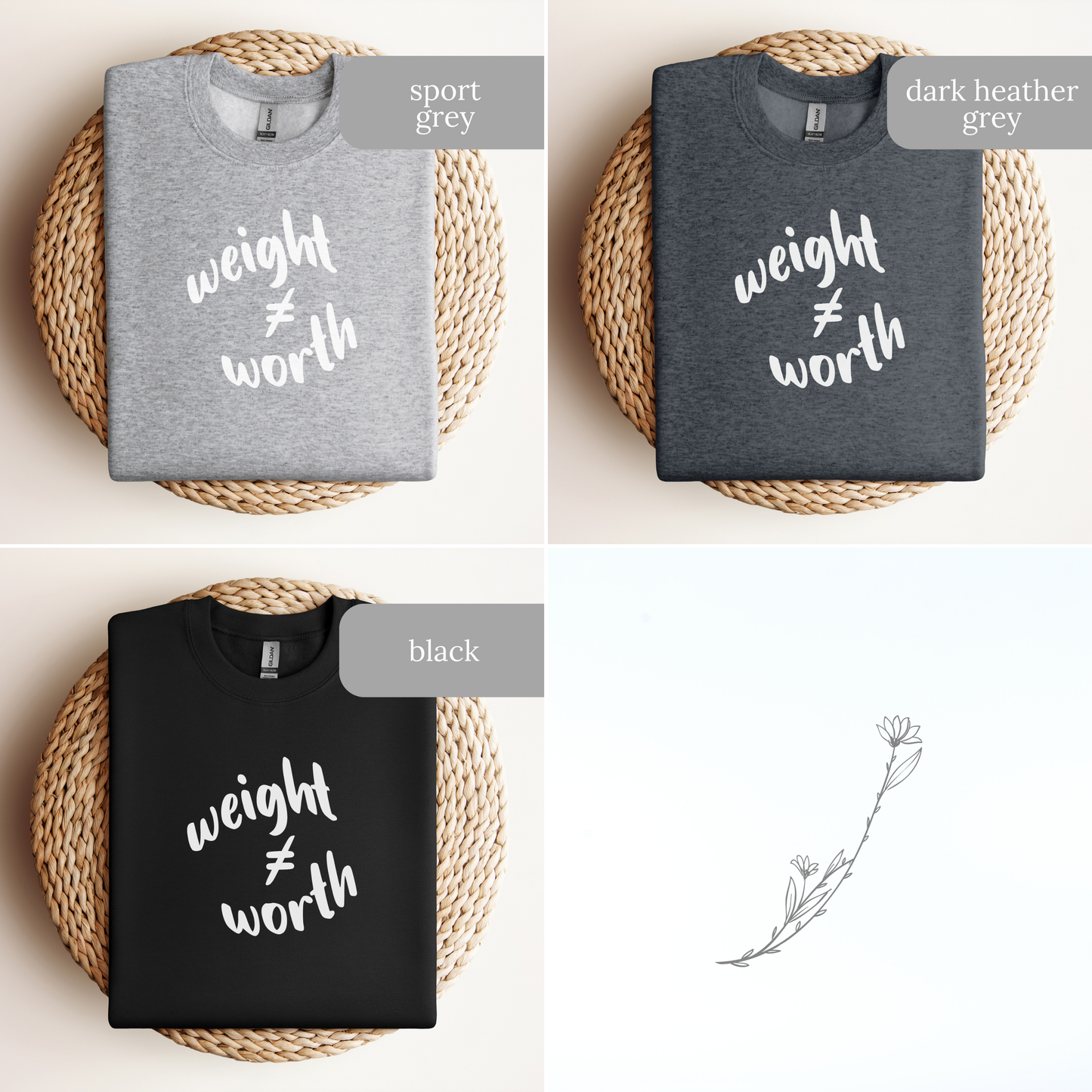 Weight Does Not Equal Worth Sweatshirt